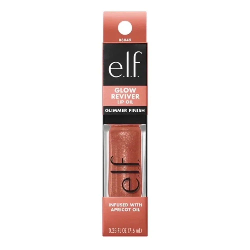ELF Glow Reviver Lip Oil 2 Pack Super Neutral Glimmer Finish 83049 Tinted 0.25oz